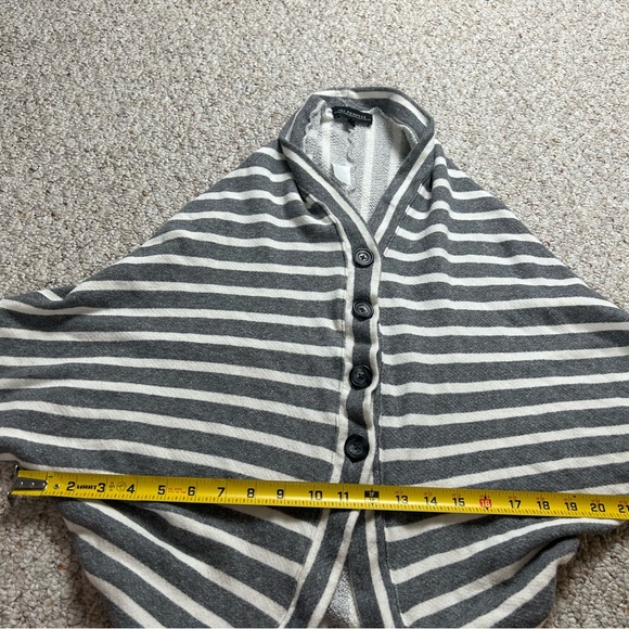 The Podolls Slouch Open Front Button Striped Cardigan Womens XS Short Sleeve - Picture 9 of 11